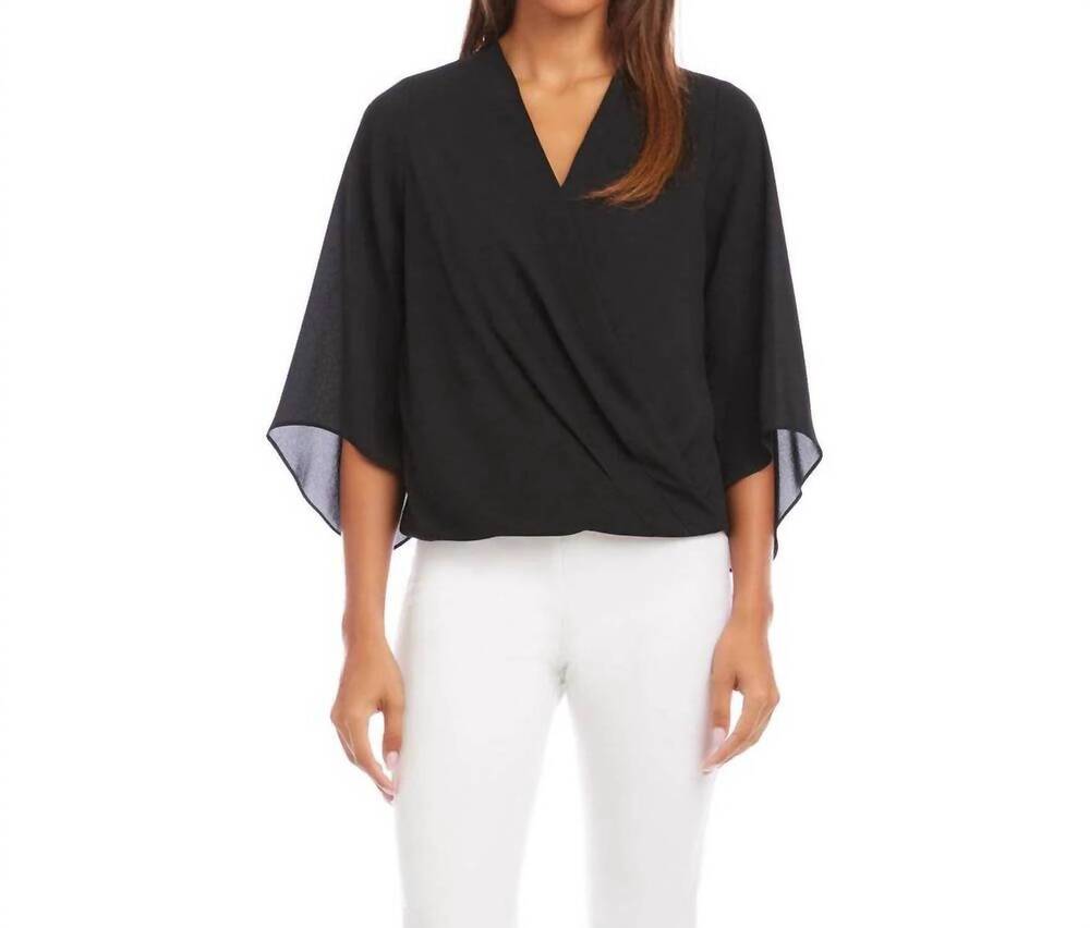 NEW KAREN KANE crossover top in black